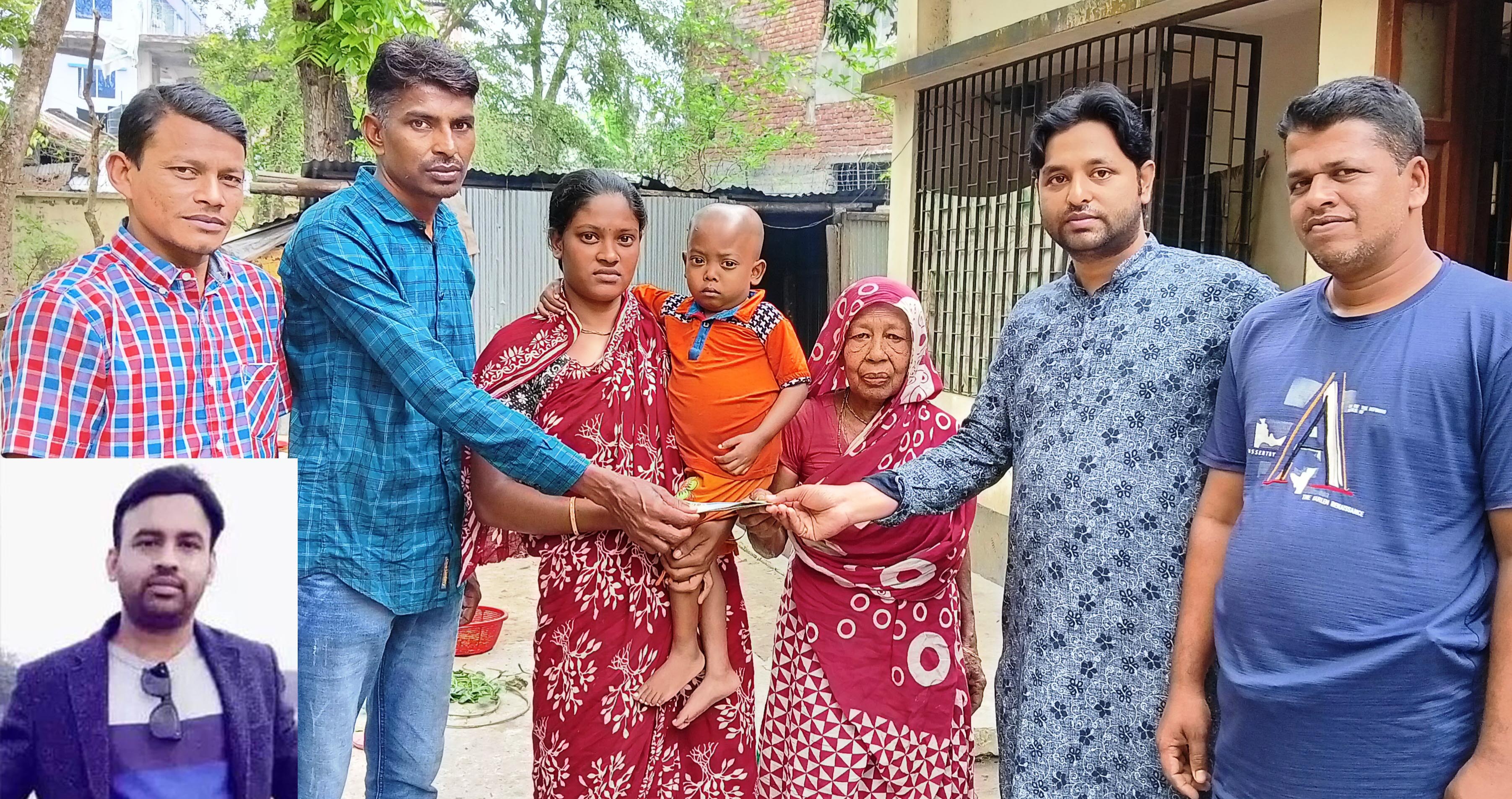 কেশবপুরে থ্যালাসেমিয়ায় আক্রান্ত শিশুর পাশে প্রবাসী আবু সাঈদ