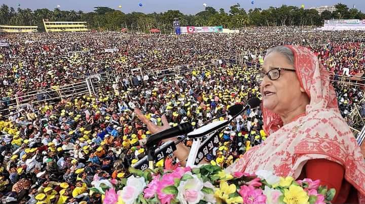 যশোরের জনসভায় ভবদহ সহ আধাঘন্টার বেশি সময় নিয়ে বক্তব্যে যা বললেন প্রধানমন্ত্রী